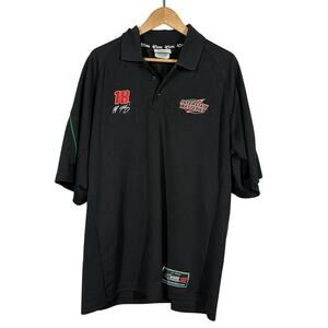 Chase Authentics JJ Yeley Performance Polo Short Sleeve Black Top Shirt - 2XL